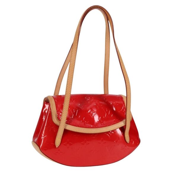 LOUIS VUITTON Vernis Biscayne Bay PM Shoulder Bag Red M91291 LV Auth 119730ABRAN - Picture 1 of 16